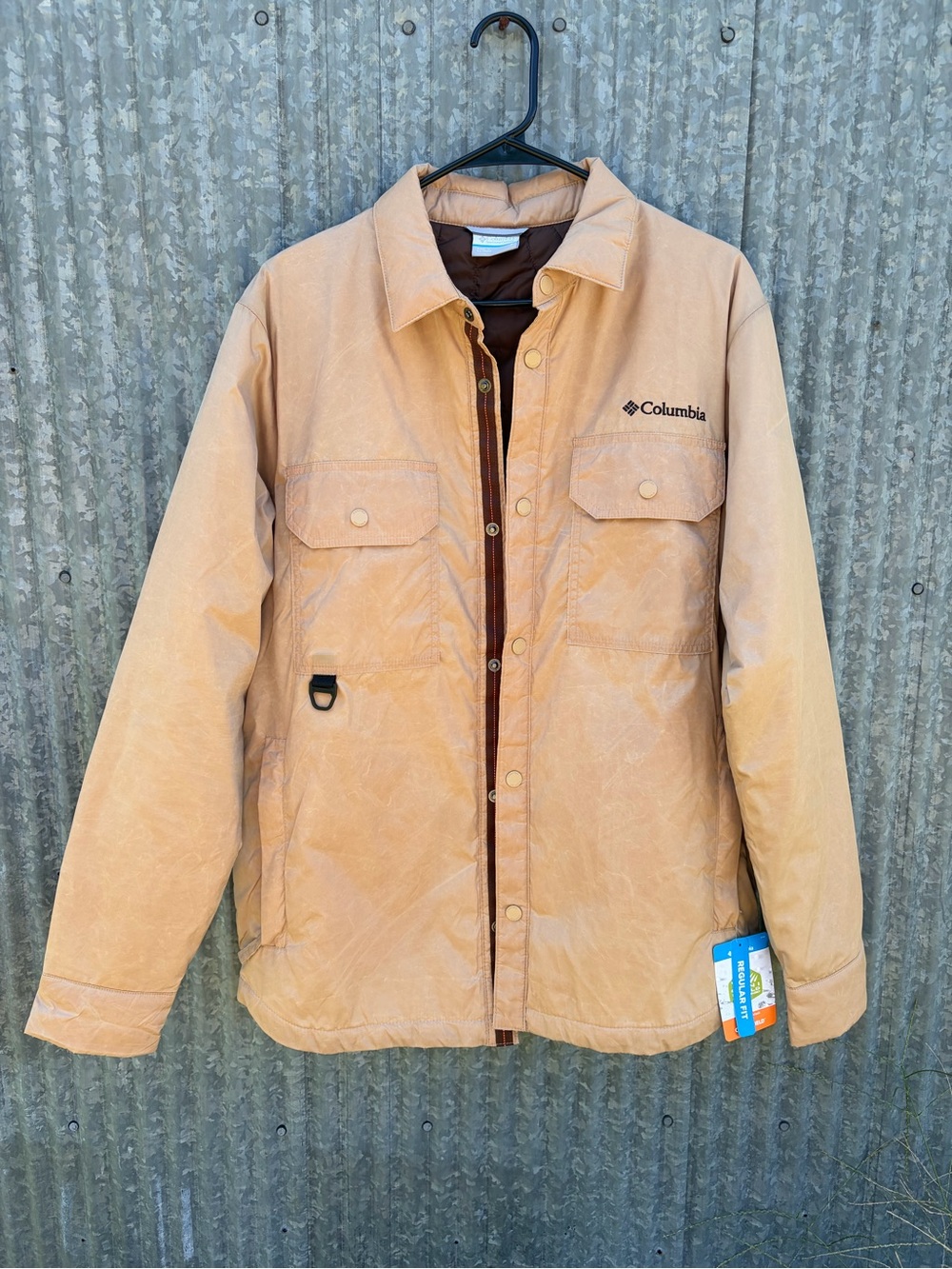 NWT Men’s Columbia Tan Landroamer Shirt Utility Jacket Small